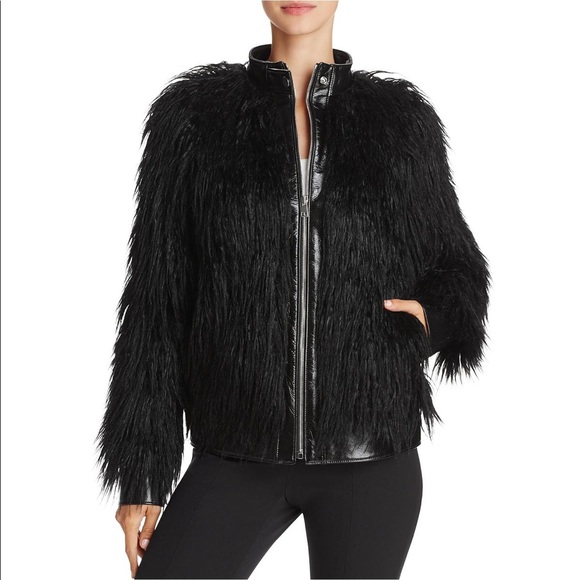 Theory Jackets & Blazers - Theory Mongolian Faux Fur Bomber Jacket Size S